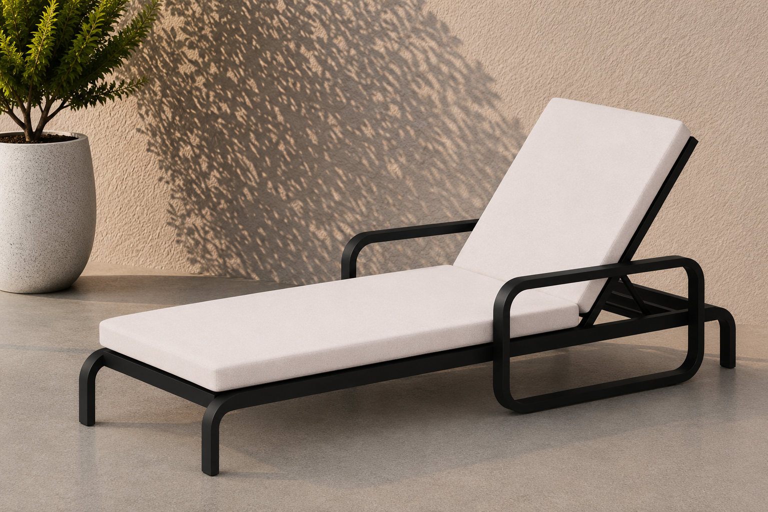 chaise with arms b